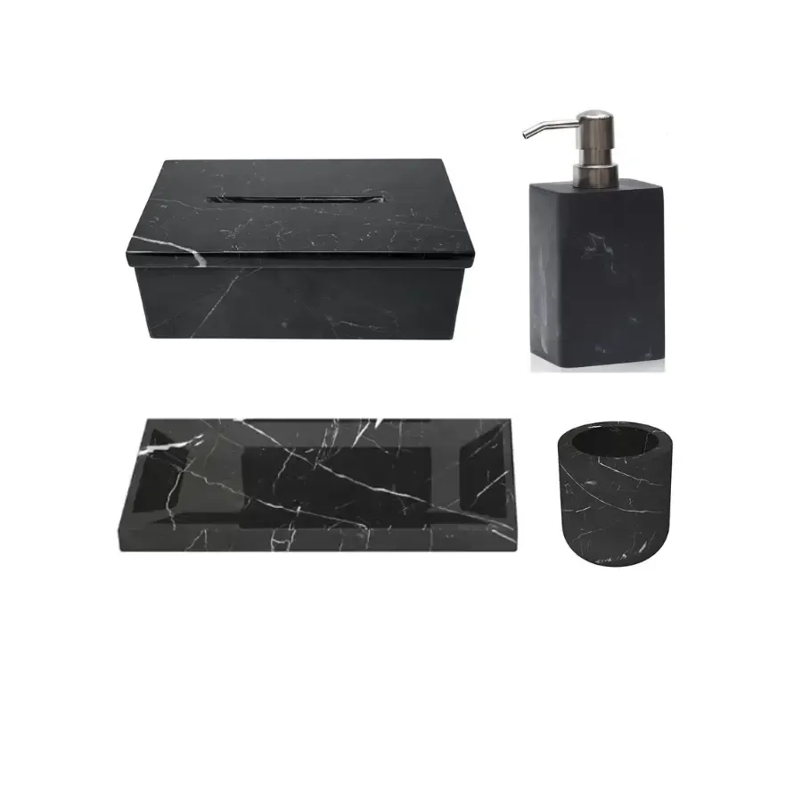 Set de Baño Grande (Mármol Negro).webp