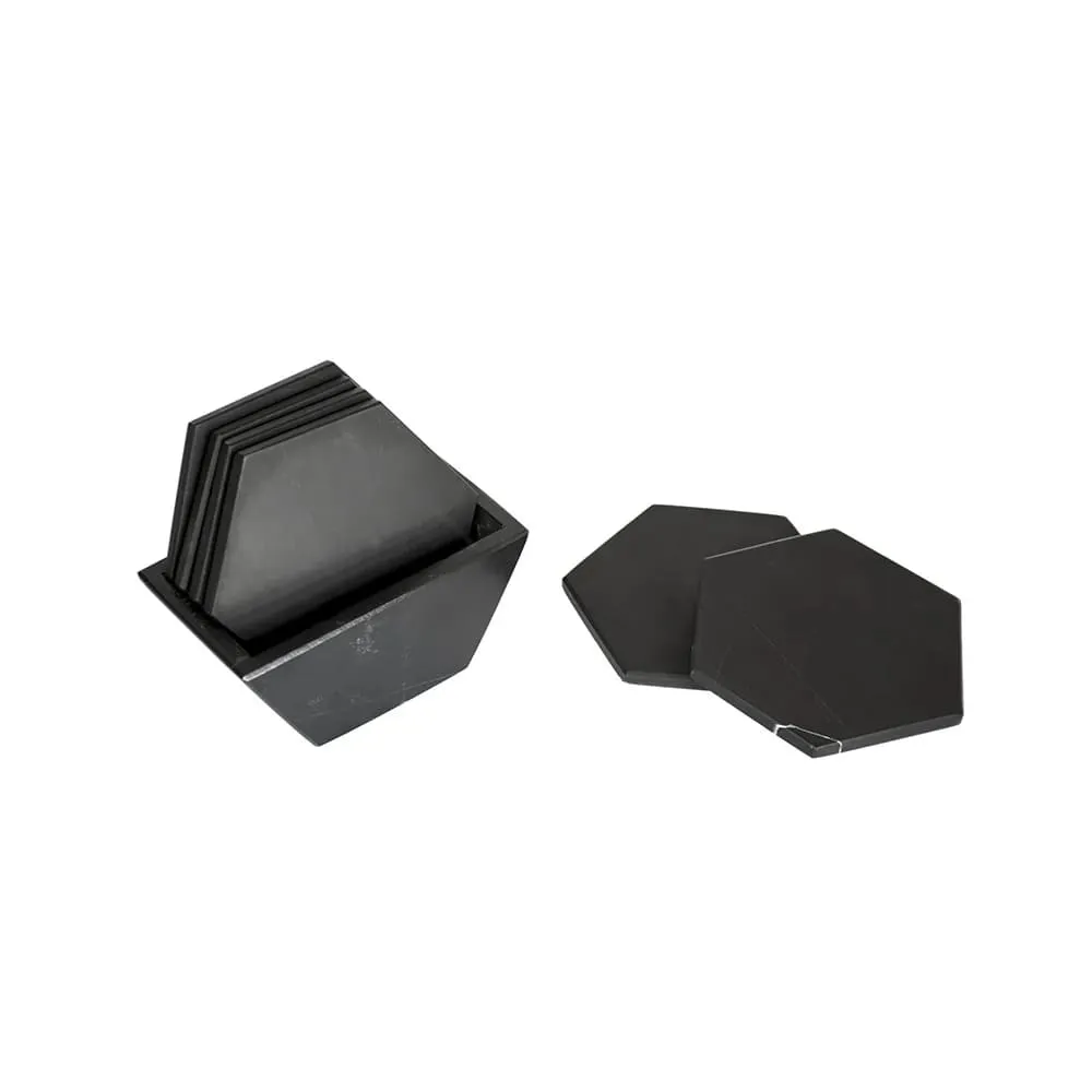 Portavasos Hexagonales Negro.webp