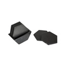 Portavasos Hexagonales Negro