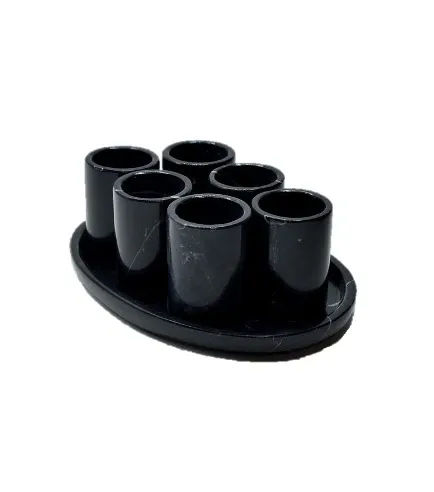 Set de Tequileros 6 piezas (Mármol Negro).webp