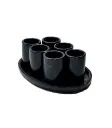 Set de Tequileros 6 piezas (Mármol Negro).webp