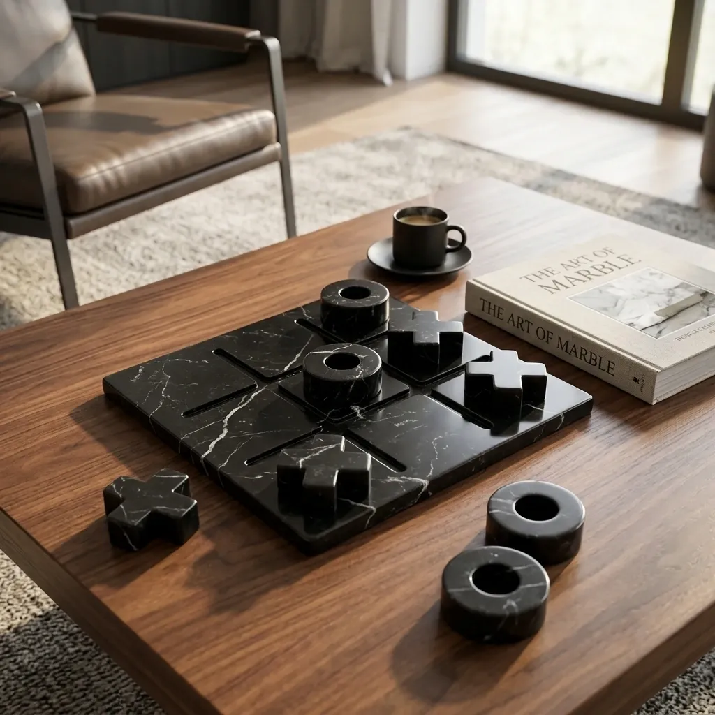 Juego de Gato de Mármol (Negro)