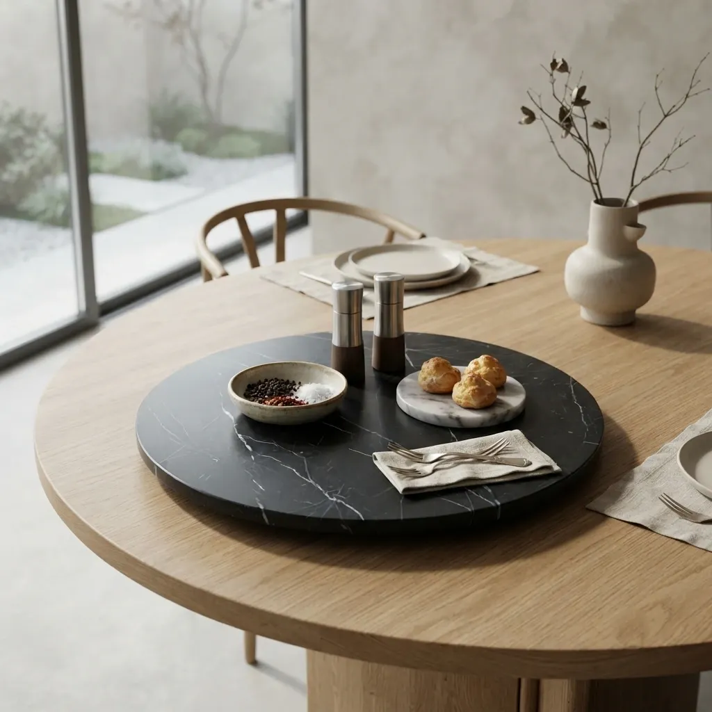 Lazy Susan Mármol Negro