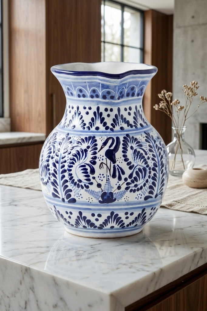 Florero Grande de Talavera (Azul)