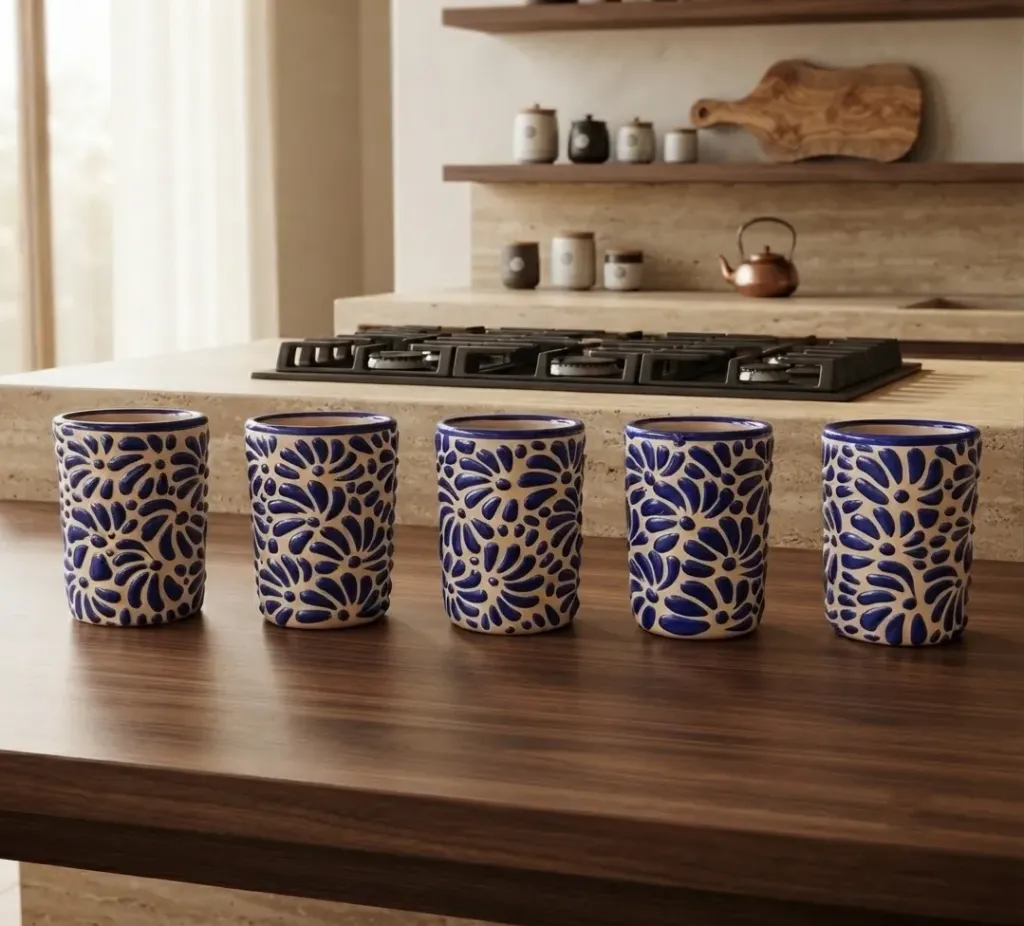 Set de 5 Tequileros de Talavera
