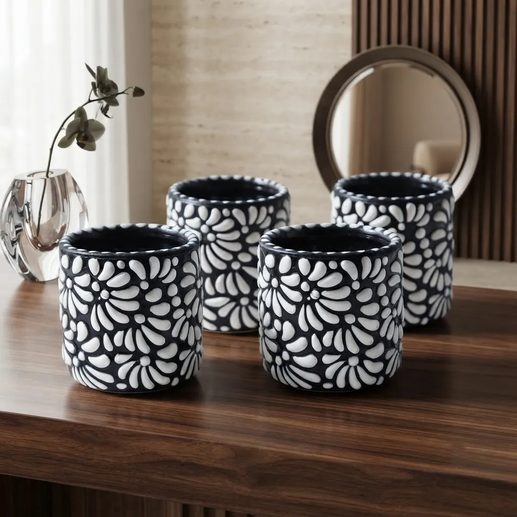Set de 4 Tequileros de Talavera