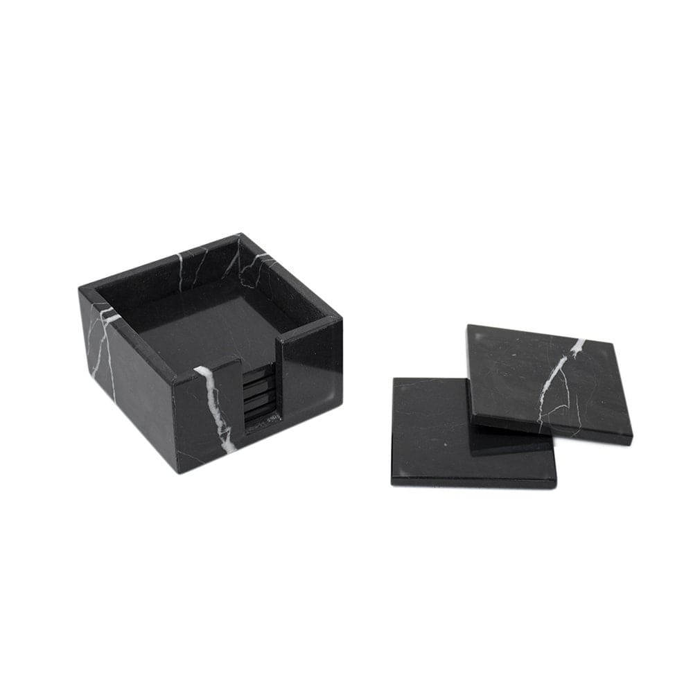 Portavasos Cuadrados (Mármol Negro)