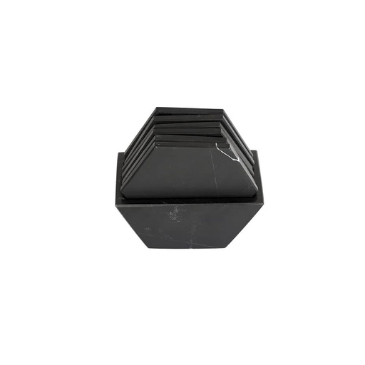 Portavasos Hexagonales Negro